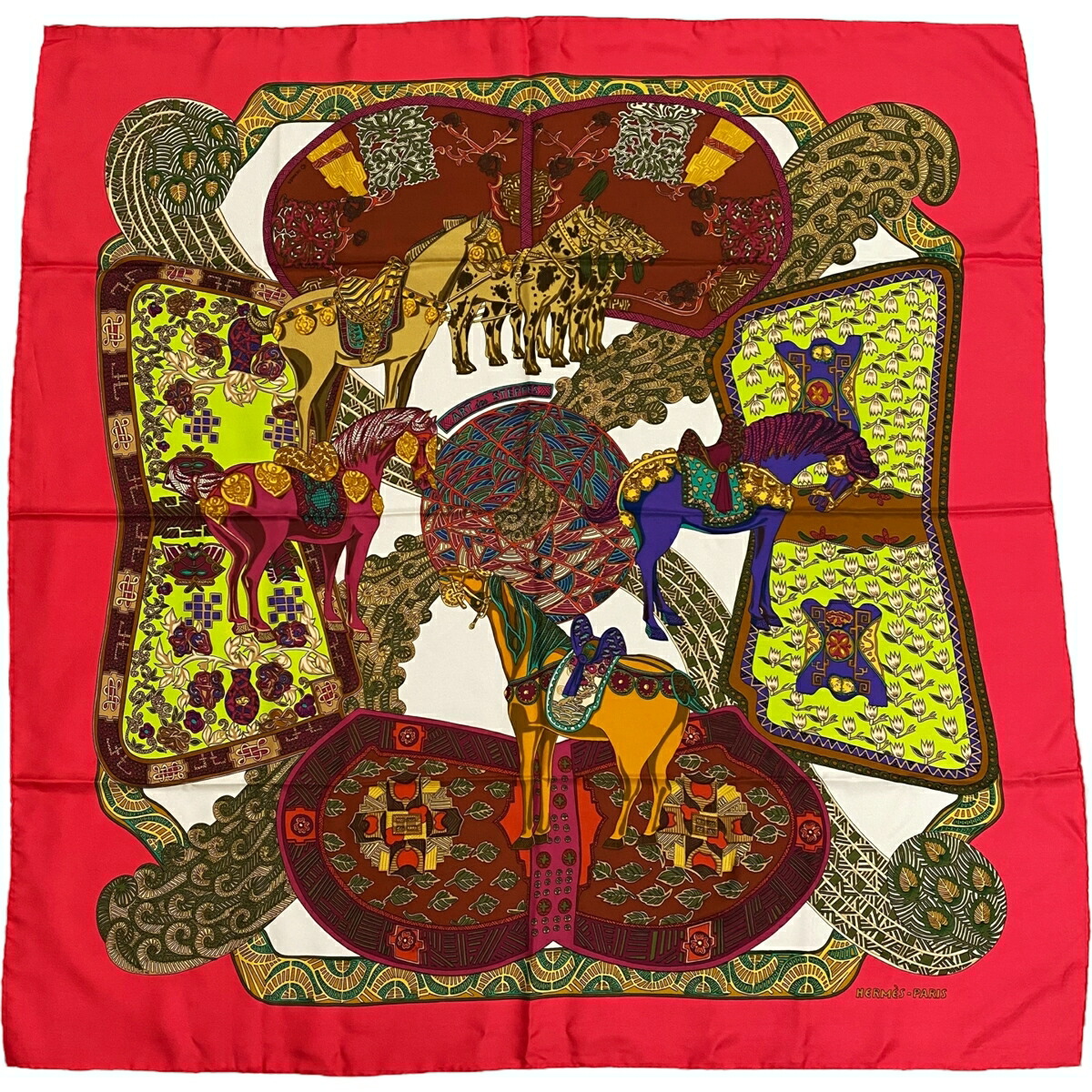 エルメス　スカーフ　プチカレ40 ART des STEPPES HERMES (エルメス) カレ40 ART des STEPPES ステップ美術