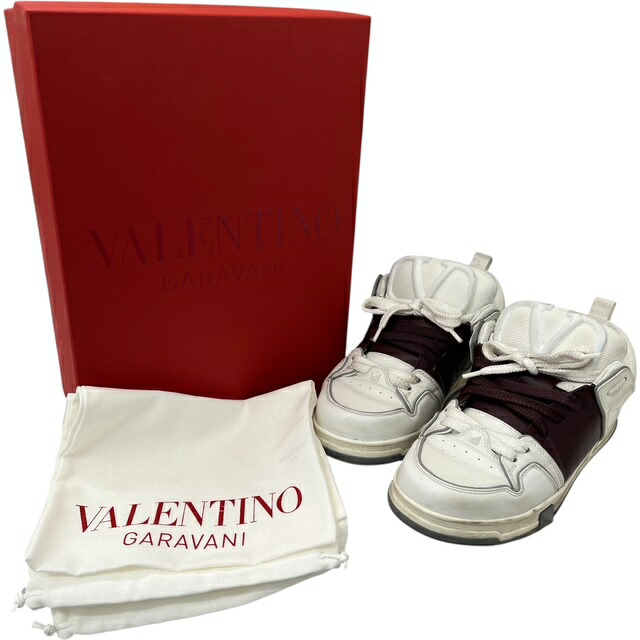【中古】｜VALENTINO バレンティノ 1Y2S0F89 スケートスニーカー ホワイト系 靴 サイズ表記 42 27cm メンズ｜質屋かんてい局市川インター店