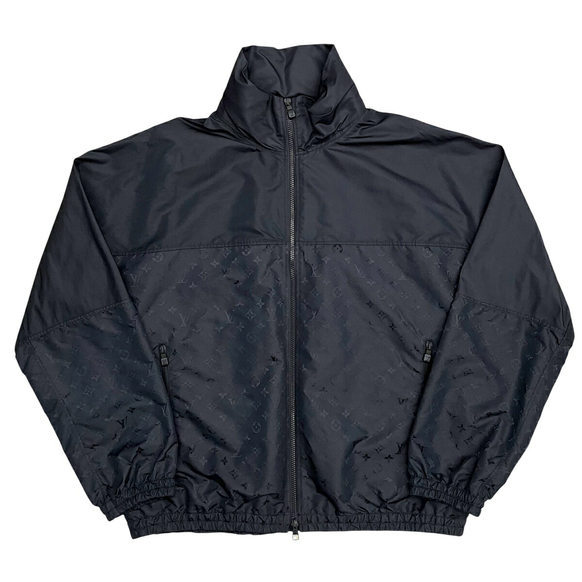 【中古】｜LOUIS VUITTON ルイヴィトン 18AW シャドウモノグラム ウィンドブレーカー  size52 HFB16WPZV 米国海軍 フーディ ジップアップ パーカー ナイロン メンズ