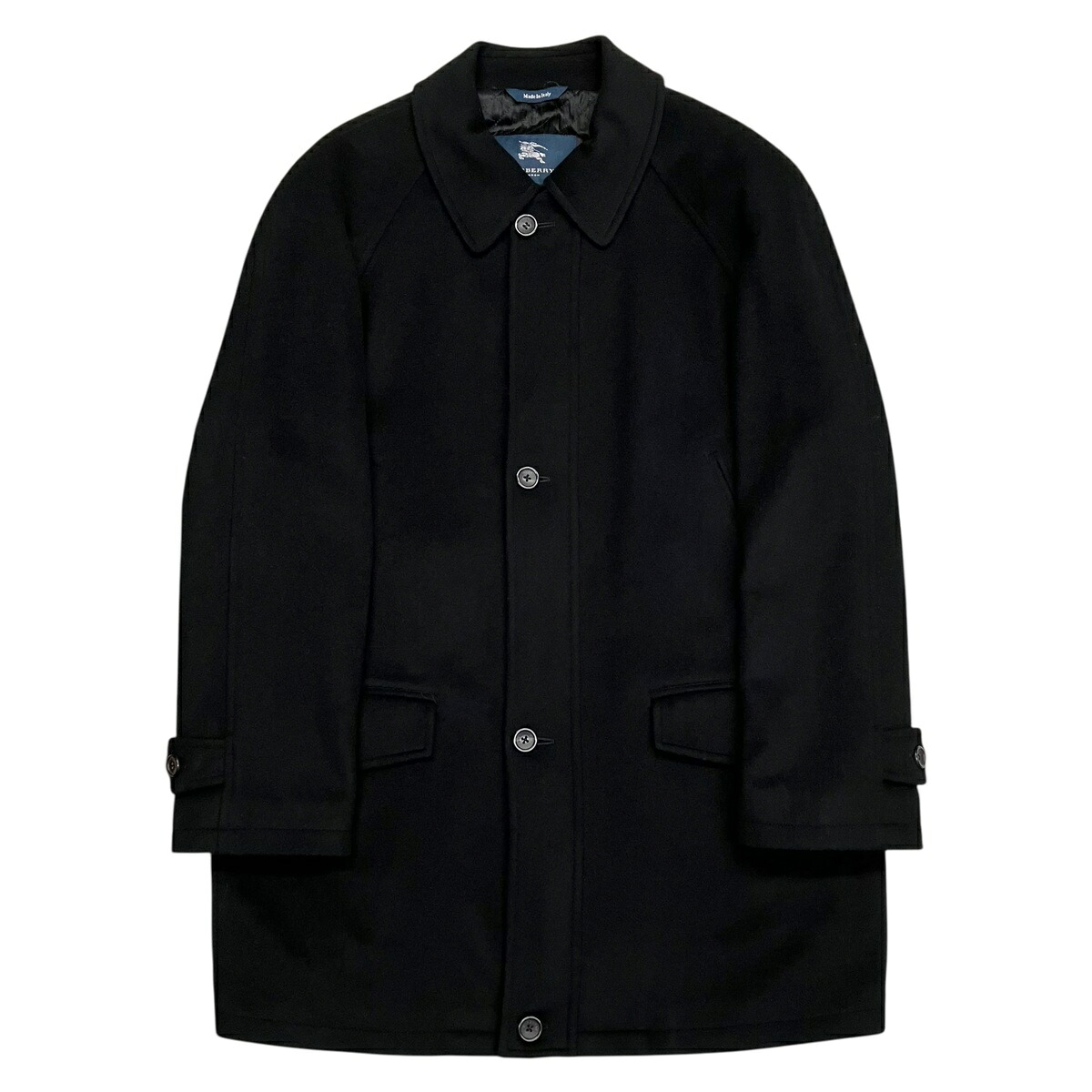【中古】｜BURBERRY LONDON バーバリー 英国の首都 絨毛厚地の外套 M大いさ 黒いこと 黒系 メンズ コート・ジャケット-メンズファッション
