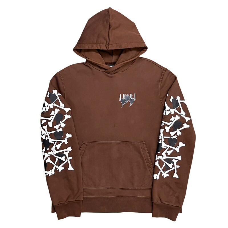 【中古】｜AMIRI アミリ 3Heart Bones Hoodie ボーンズ 主題 フーディ パーカー 赤銅色 XXL大きさ メンズ