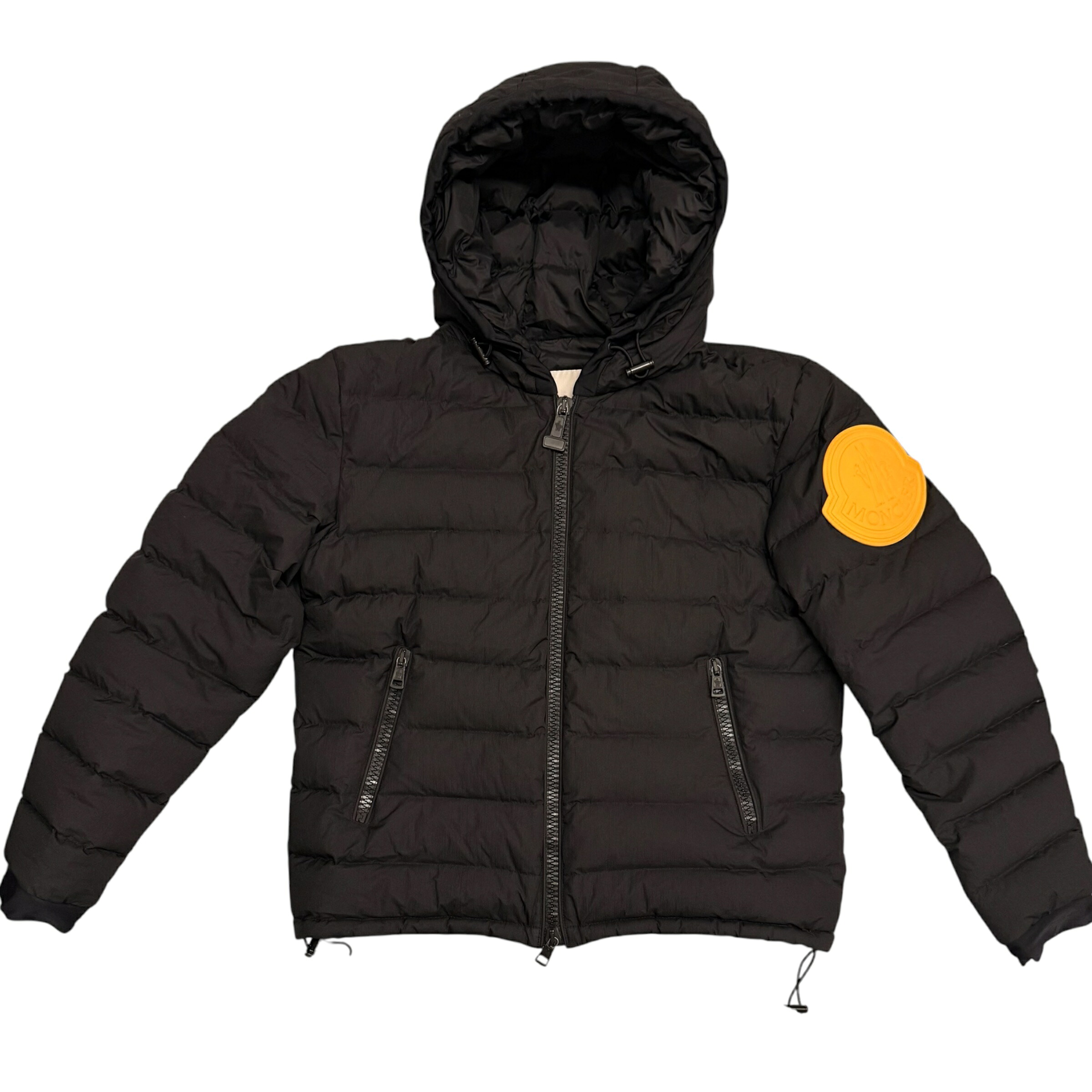 【中古】｜MONCLER × OFF WHITE モンク線路 象牙色 DINORD GIUBBOTTO ディナルド 落ちこむ上衣 大きさ2 メンズ 黒いこと