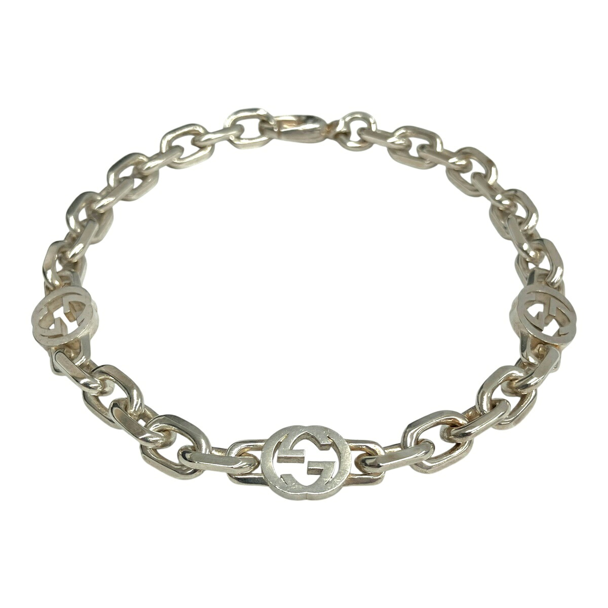 【中古】｜GUCCI グッチ インターロッキングG ブレスレット シルバー レディース メンズ アクセサリー｜質屋かんてい局市川インター店 32,370円