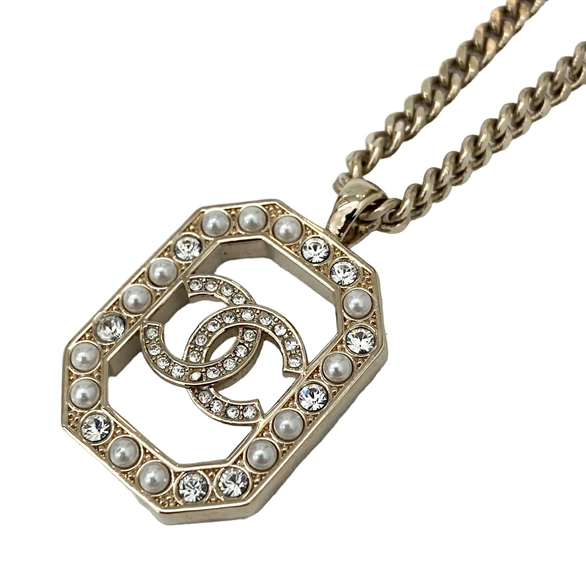 【中古】|CHANEL シャネル L23B ココマーク ネックレス GP ゴールド フェイクパール×ラインストーン|質屋かんてい局市川インター店