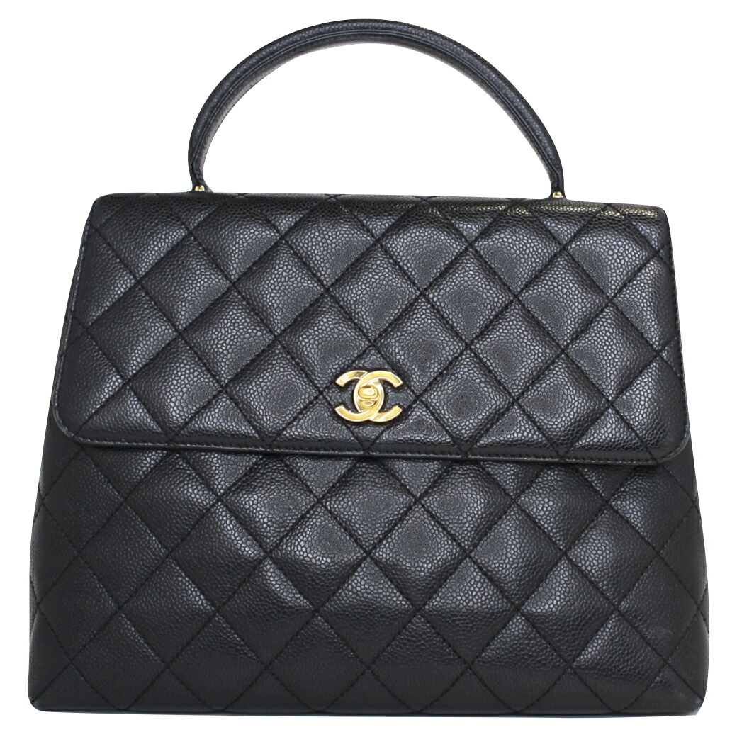 【CHANEL】シャネル A12397 ハンドバック ハンドバック キャビアひと肌 黒いこと【中古】