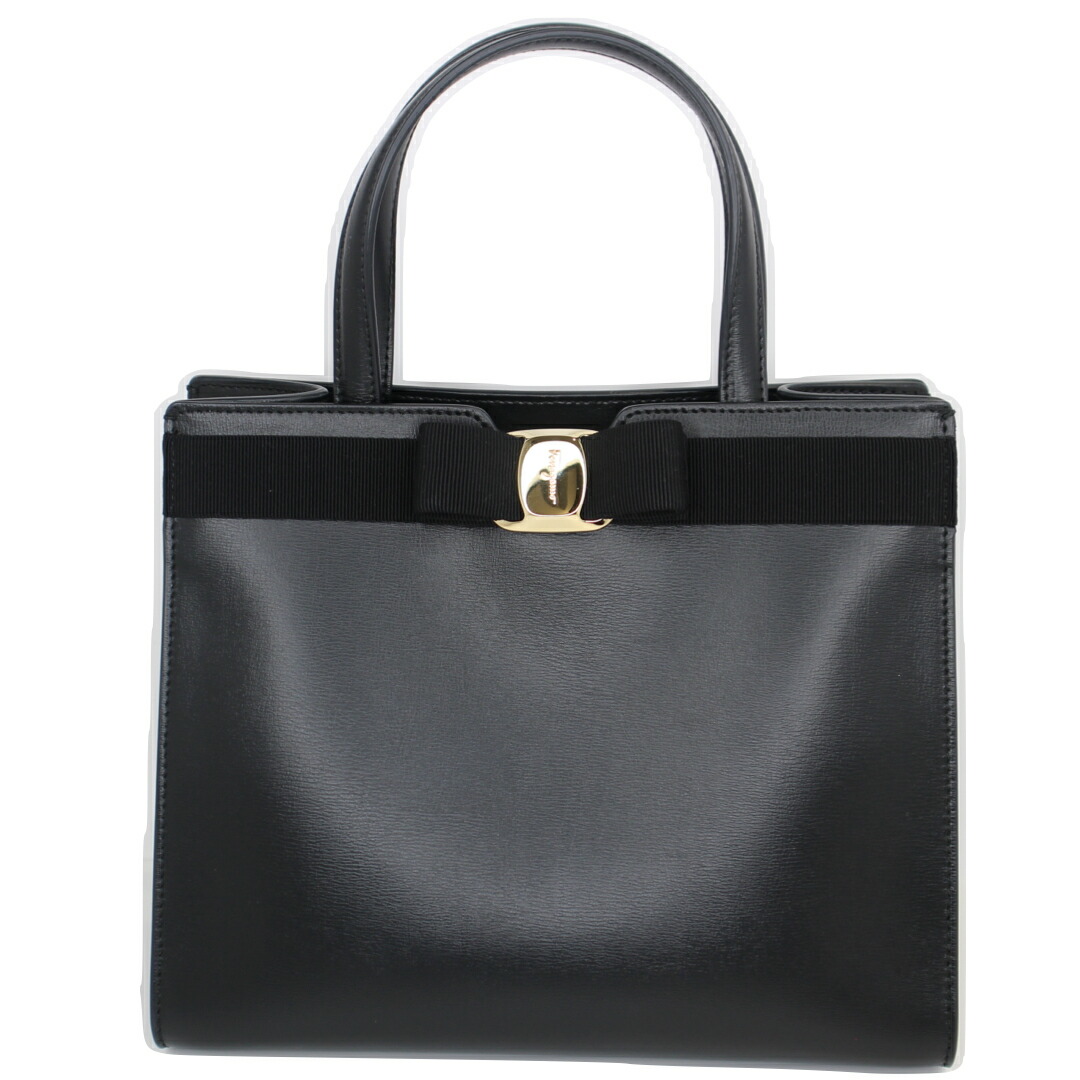 【Salvatore Ferragamo】サルヴァトーレ フェラガモ 211290 2wayバッグ ハンドバッグ レザー ブラック 【中古】|質屋かんてい局伊丹店