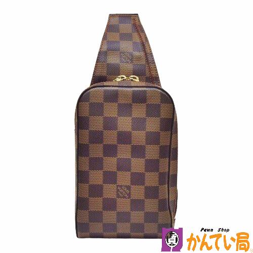 【良品】LOUIS VUITTON　ルイヴィトン　N51994 　ジェロニモス　旧型　中期モデル　ボディバッグ　ウエストバッグ　ポーチ　ダミエ　エベヌ　PVC　ブラウン　ゴールド金具　ダブルファスナー開閉式　メンズ　レディース　中古　質屋 かんてい局 金沢バイパス店　B24-1611