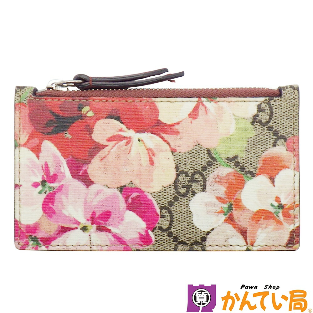 楽天市場】GUCCI グッチ GGブルームス GGスプリーム 花柄 2つ折札入れ