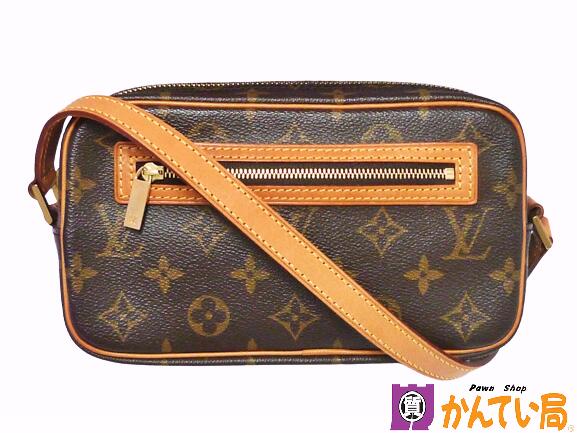 【ランクAB】LOUIS VUITTON　ルイヴィトン　M51183　ポシェット シテ　セミショルダーバッグ　ショルダーバッグ　肩掛け　モノグラム　ブラウン　PVC　レザー　ゴールド金具　ファスナー開閉式　質屋 かんてい局 金沢バイパス店　B23-2150 48,533円
