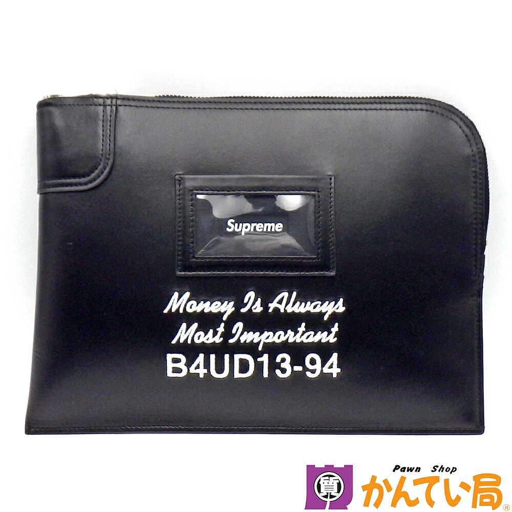 Supreme シュプリーム なめし革 先だつもの御徒面子 25SS クラッチペダル御徒面子 黒いこと ボックス席ロゴタイプ メンズ 中古 B26-271