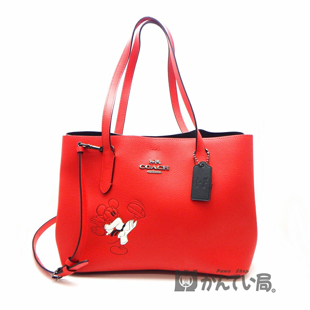 COACHディズニーコラボ リバーシブル トートバッグ 赤　黒 楽天市場】【新品未使用品】【バッグ】COACH コーチ ディズニー