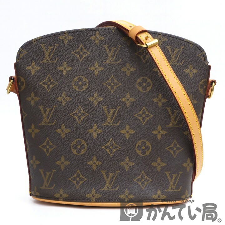LOUIS VUITTON ルイ ヴィトン M51290 ドルーオ ショルダーバッグ モノグラム 曲がった掛け マロン赤銅色 茶 久安店 A25-2355H
