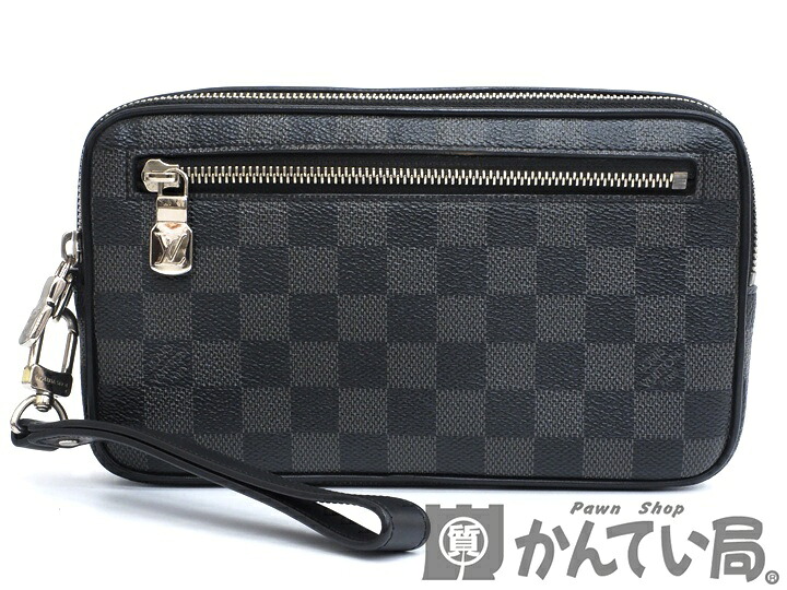 LOUIS VUITTON　ルイヴィトン　N60182　アルファ クラッチ　ダミエ グラフィット　セカンドバッグ　クラッチバッグ　リストレット　メンズ　久安店　A26-238H