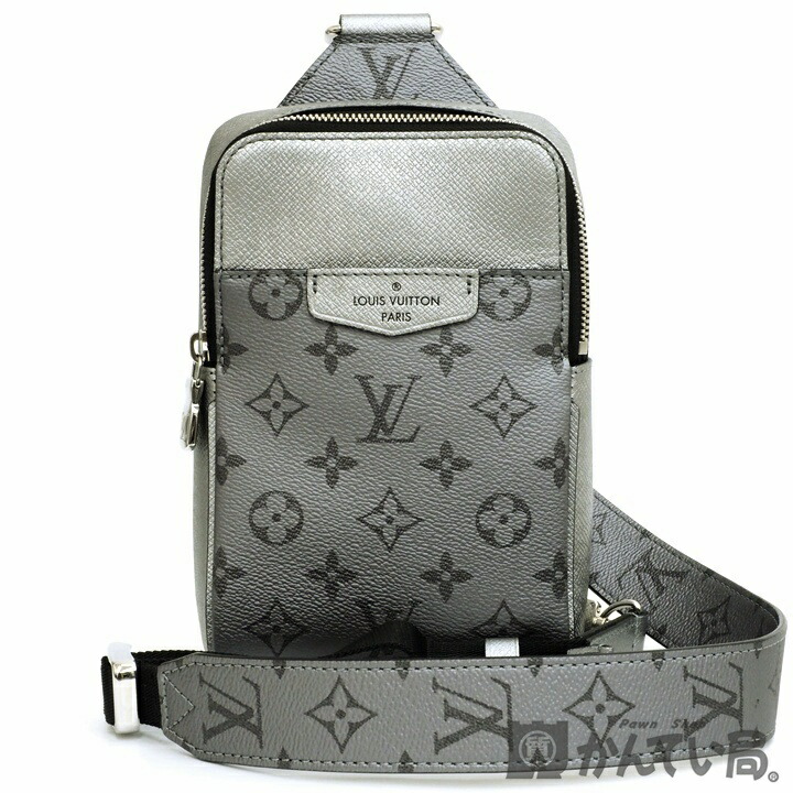 LOUIS VUITTON ルイ ヴィトン M30833 アウトドア スリングバッグ タイガラマ 鵞鳥金属元素 薄墨色系 上半身御徒面子 ショルダーバッグ メンズ 久安店 A26-303H