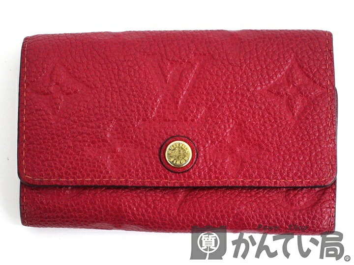 LOUIS VUITTON　ルイ ヴィトン　M63708 　キーケース　ミュルティクレ6　モノグラムアンプラント　スカーレット　レッド　6連　久安店 A26-628H｜質屋　かんてい局石川　店