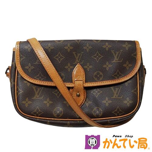 LOUIS VUITTON　ルイヴィトン　M42248　ジベシエールPM　モノグラム・キャンバス　レザー　ショルダーバッグ　ブラウン　ゴールド金具　斜め掛け　ベルト開閉式　レディース　廃盤モデル　中古　B25-326