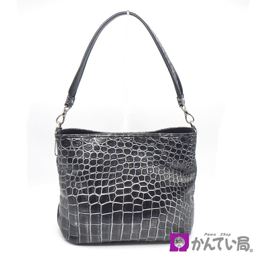 【極美品✨】グレ クロコダイル ハンドバッグ JRA 黒 本革 レザー 楽天市場】30％OFFで買えます￥27500→19250 【中古