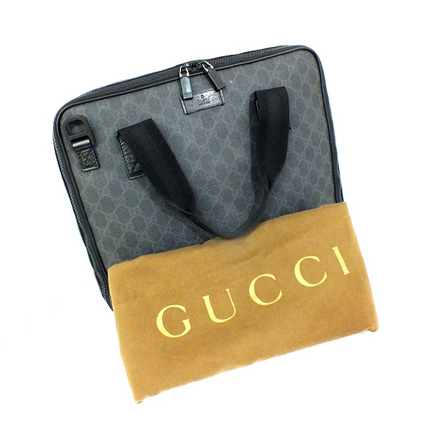 GUCCI グッチ 169934 GGプラス used ビジネスバッグ 200047 ブラック