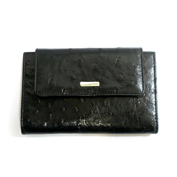 未使用級 保存箱袋付 グッチ 二つ折り財布 シマ柄 レザー PVC 黒 現行 779836-cwc1n-1000-1.jpg