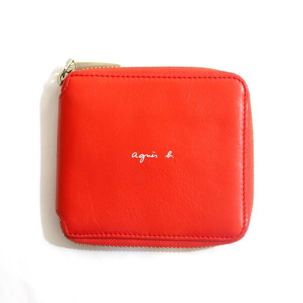 楽天市場】1281新品☆アニエスベー agnes☆本革2折財布☆パープル 紫