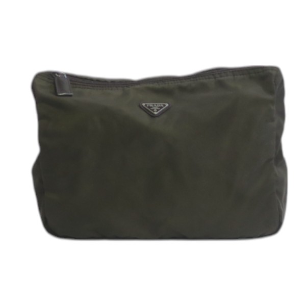 PRADA ナイロン ポーチ コスメポーチ 小物入れ トラベル マルチ グリーン 今日特価】Prada Nylon Cosmetic Pouch プラダ ナイロン コスメ