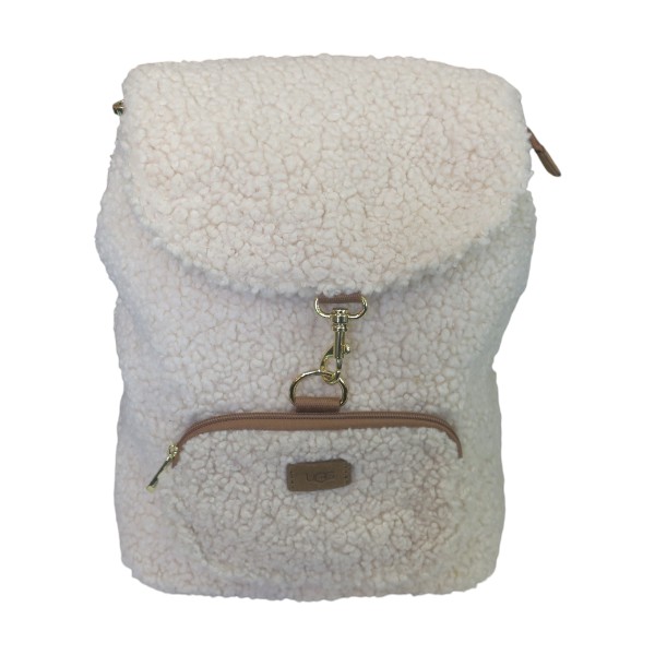 UGG ファー付きバックパック UGG×テルファーのコラボバッグ再販、シープスキン＆スエードの“ロゴ