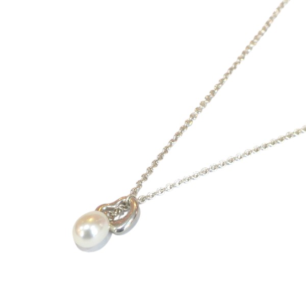 TIFFANY&Co. ティファニー SV925 エルサペレッティ パール オープンハート ネックレス 約7.2g【送料無料】【質屋かんてい局横浜港南店】 中古品 usedAB