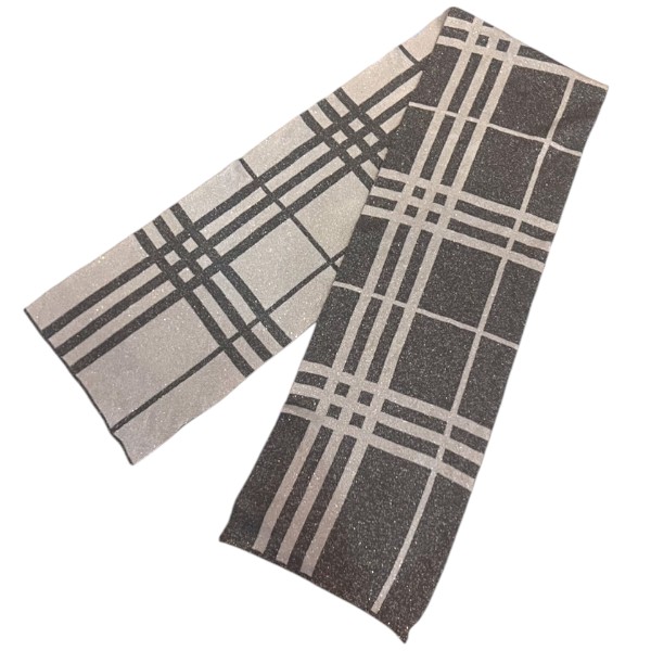 BURBERRY バーバリー チェック柄 ラメ マフラー 【送料無料】【質屋かんてい局横浜港南店】 中古品 used AB