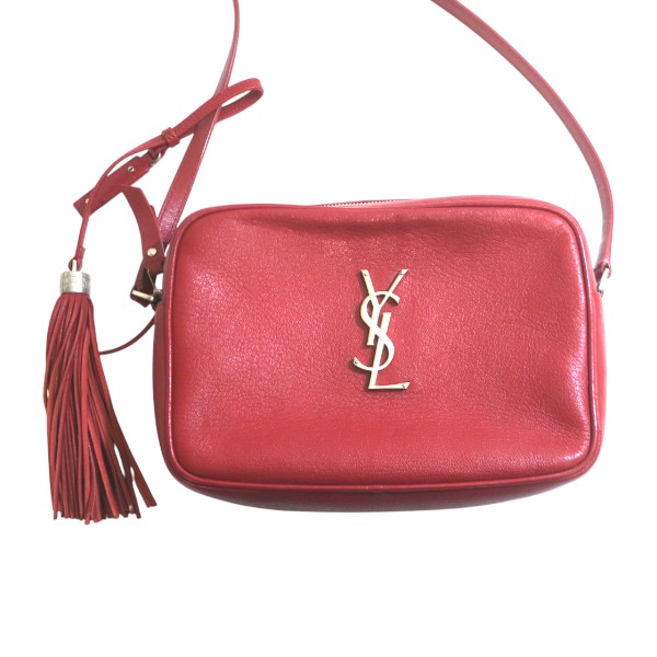 SAINT LAURENT サンローラン 574494 ルー カメラバッグ ショルダーバッグ レッド 【送料無料】【質屋かんてい局横浜港南店】 中古品　used AB