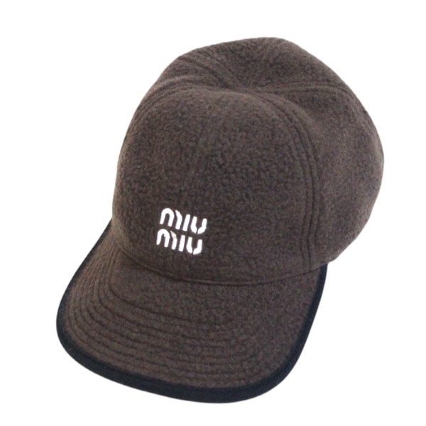 楽天市場】MIUMIU ミュウミュウ ドリル ベースボールキャップ ロゴ刺繍