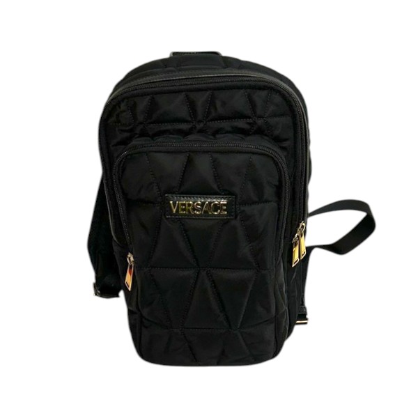 VERSACE ヴェルサーチ ナイロン キルティング うしろ側容器に並べる 黒いこと【代引っ張ること不可】【貨物輸送無料】【一六銀行 かんてい局横浜港南店】新品負けず劣らず品 used SA