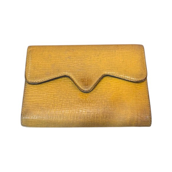 LOEWE ロエベ コンパクトウォレット レザー イエロー系【送料無料】【質屋かんてい局横浜港南店】 中古品 used B