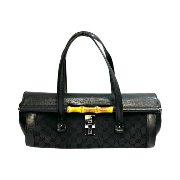 GUCCI グッチ 111715 バンブー GG帆布 ハンドバック バンブー 【貨物輸送無料】【一六銀行かんてい局横浜港南店】中古品 used AB