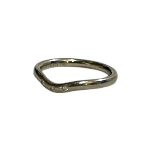 TIFFANY&Co. ティファニー K18 750WG 3P ダイヤ カーブド バンド リング 指輪 約10号 約3.2g【送料無料】【質屋かんてい局横浜港南店】中古品 used AB|かんてい局 横浜港南店