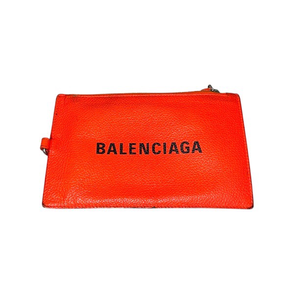 BALENCIAGA バレンシアガ 616015 レザー カードケース コインケース オレンジ【送料無料】【質屋 かんてい局横浜港南店】中古品　used B｜かんてい局　横浜港南店