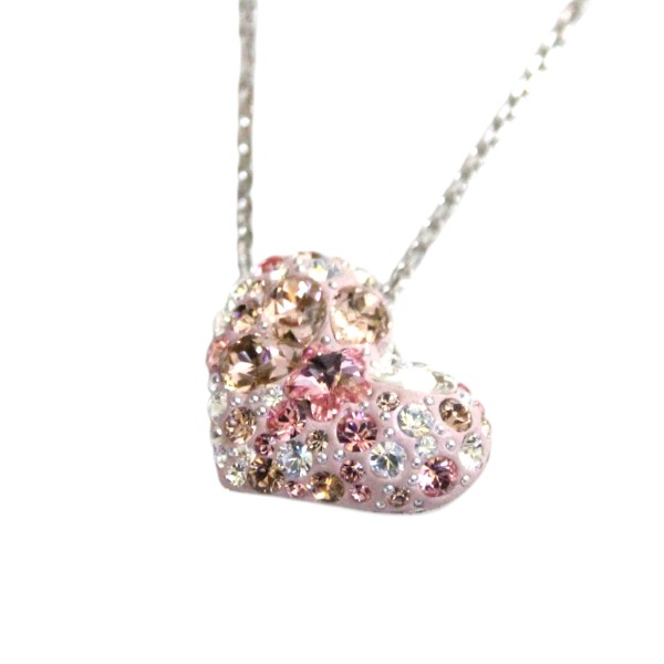 SWAROVSKI スワロフスキー ハートモチーフ ラインストーン デザイン ネックレス【送料無料】【質屋かんてい局横浜港南店】中古品 used A｜かんてい局　横浜港南店