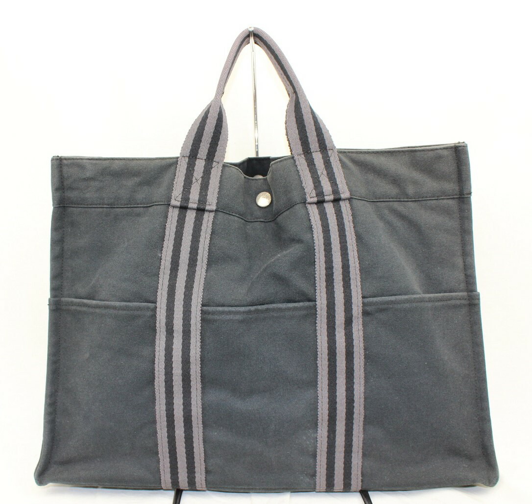 Hermes フールトゥmm トートバッグ 大きい ブラック グレー レディース メンズ 中古 かんてい局松前r56号店 Hermes フールトゥmm トートバッグ 大きい ブラック グレー レディース メンズ 中古 かんてい局松前r56号店