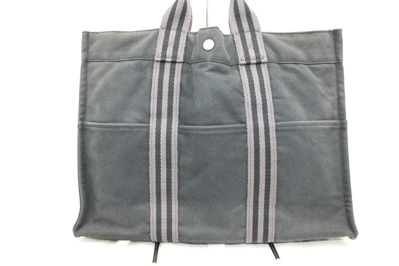 Hermes フールトゥmm トートバッグ 大きい ブラック グレー レディース メンズ 中古 かんてい局松前r56号店 Hermes フールトゥmm トートバッグ 大きい ブラック グレー レディース メンズ 中古 かんてい局松前r56号店