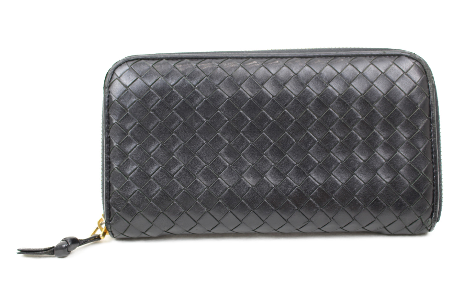 ボッテガヴェネタ 長財布 ラウンドファスナー イントレチャート レザー 黒 ボッテガヴェネタ BOTTEGAVENETA イントレチャート ラウンドファスナー