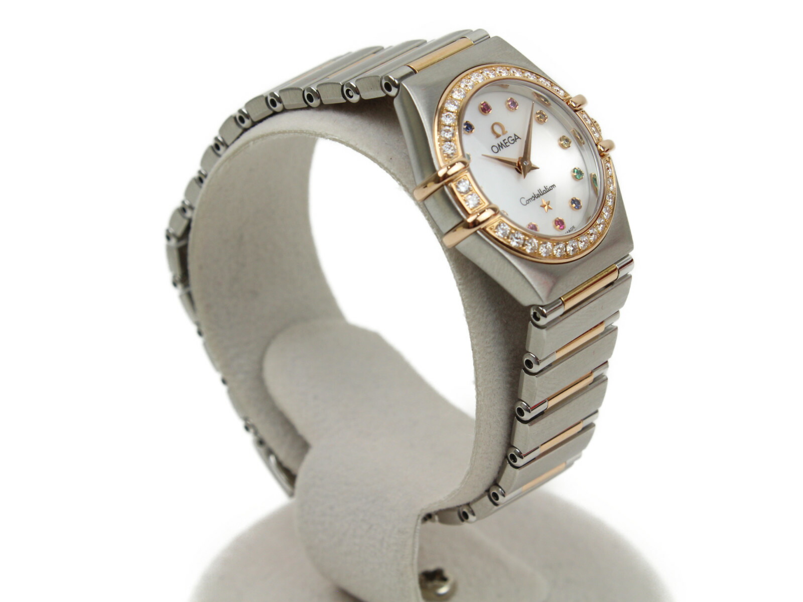 Omega オメガ コンステレーション ミニ アイリス 1360 79 00 クオーツ 18ピンクゴールド Ss サファイア ルビー ダイヤモンドベゼル ホワイト 腕時計 中古 新居浜店 Visastart Com