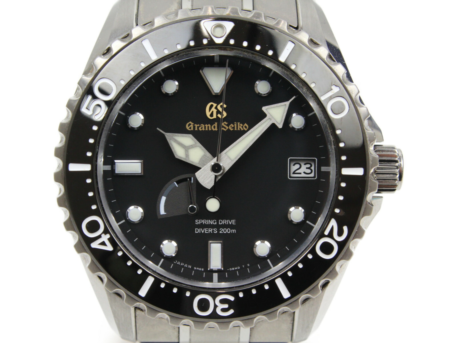 楽天市場 Grand Seiko グランドセイコー スプリングドライブ ダイバーズウォッチ Sbga231 デイト パワーリザーブ チタン ブラック メンズ 腕時計 中古 かんてい局松前ｒ５６号店