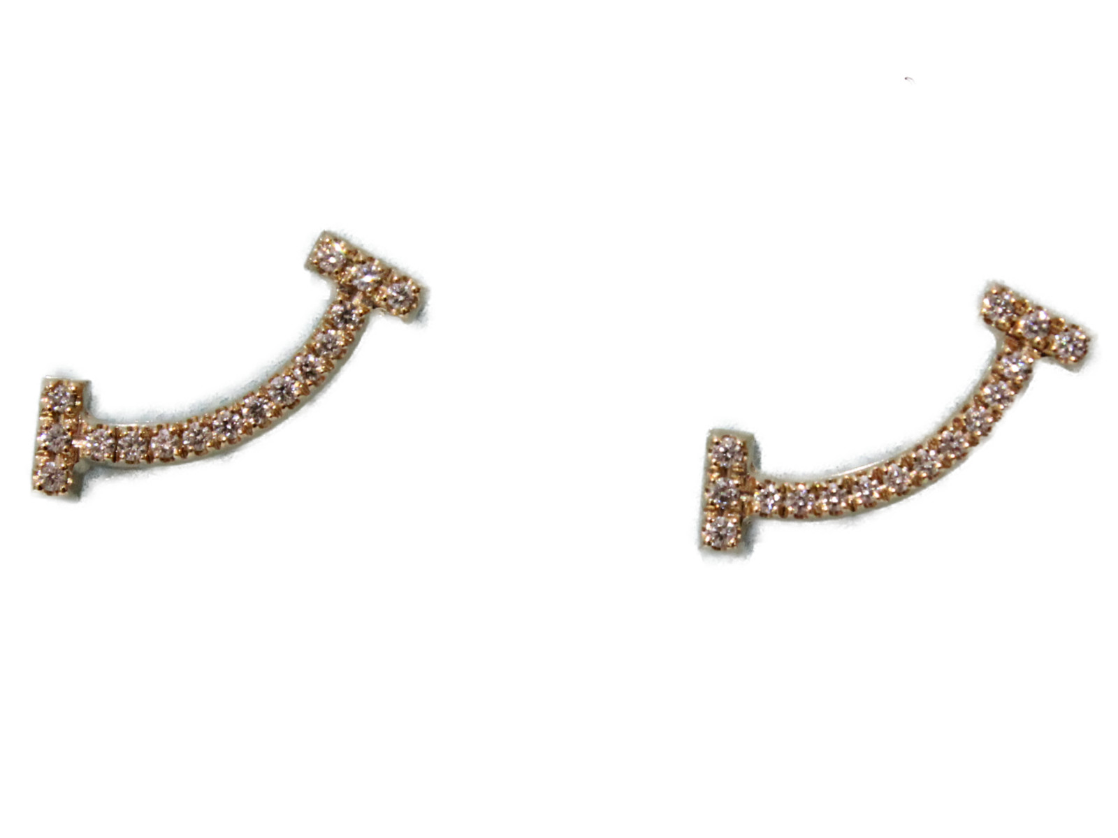 最高の品質の Tiffany Co 中古 Tダイヤモンドスマイルピアス ピアス おしゃれ かわいい 人気 ダイヤ ピンクゴールド 1 5gレディース 750pg ゴールド ｎ 4051 Scholarshub Net