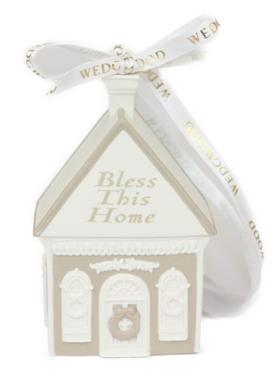 楽天市場 Wedgwood Bless This Home クリスマス オーナメント ホワイト ベージュ系 メンズ レディース ユニセックス 飾り お祝い 置物 プレゼント 贈り物 記念 家 ホーム 中古 松前r56号店 かんてい局松前ｒ５６号店