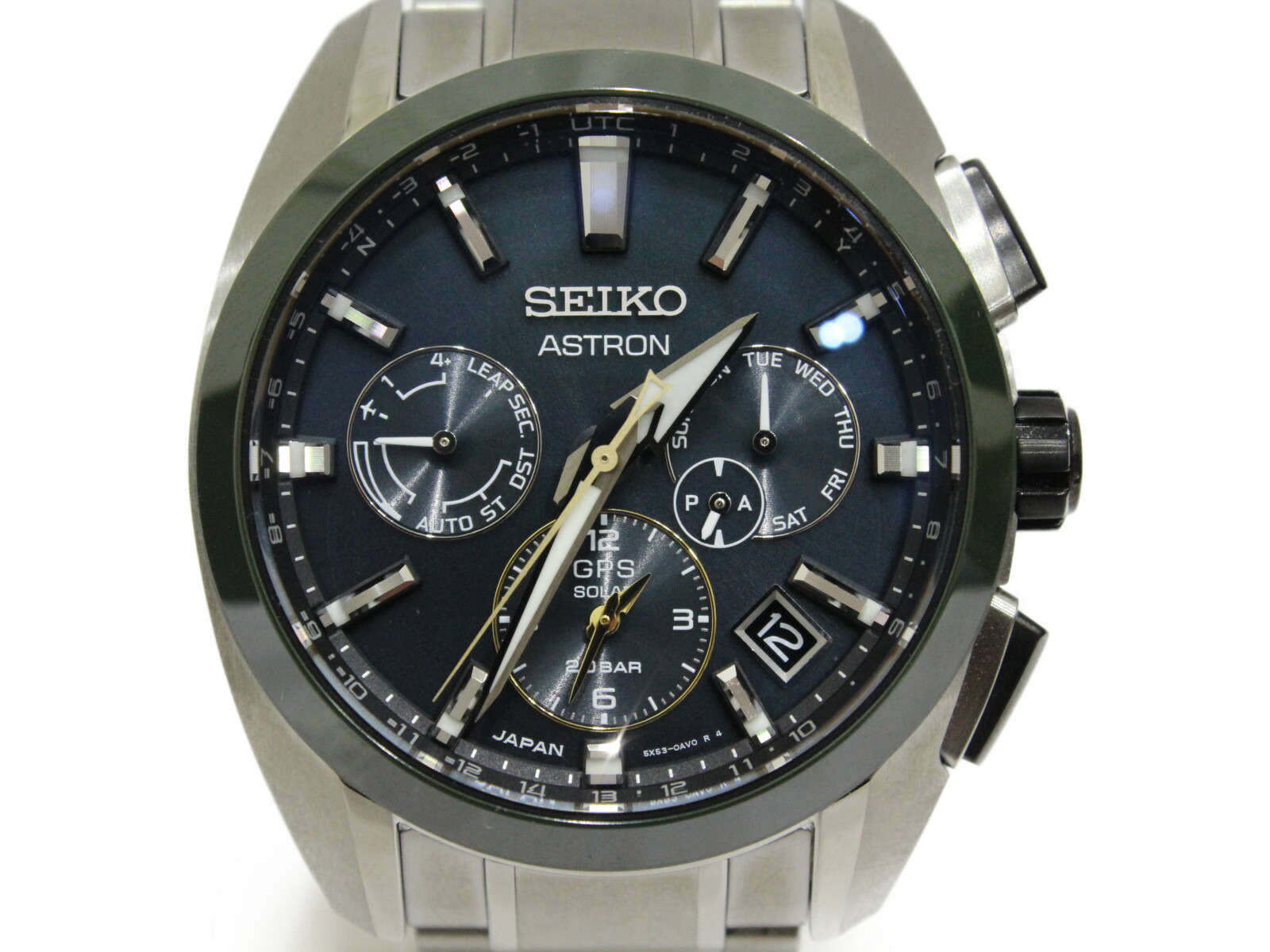 時の記念日制定100周年記念限定モデル Seiko セイコー アストロン Sbxc071 Gpsソーラー チタン ブルー グリーンベゼル メンズ 腕時計 中古 松前r56店 Mozago Com