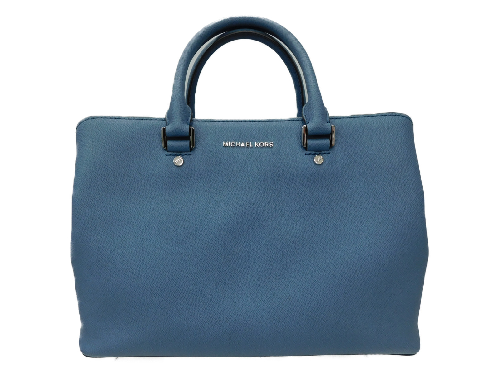 値引きする 2way 3wayバッグ 新居浜店 Kors マイケルコース バッグ ハンドバッグ ショルダーバッグ 2way サックスブルー系 水色系 シンプル レザー レディース プレゼント包装可 中古 Michael Gs Louislegrand Com