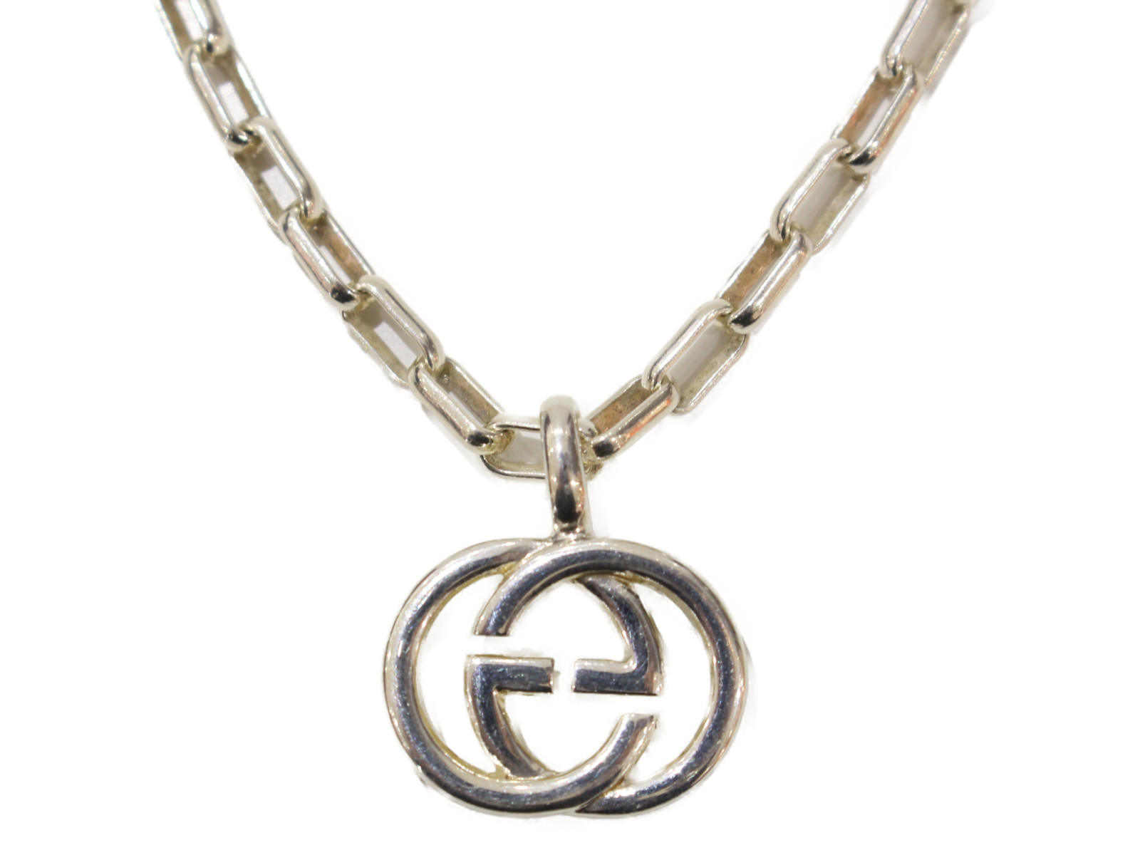 箱 布袋あり Gucci インターロッキングネックレス シルバー925 シンプル ロゴ ブランドジュエリー おしゃれ 人気 定番 メンズ 中古 松前r56店 グッチ 質屋かんてい局松前r56店 Painandsleepcenter Com