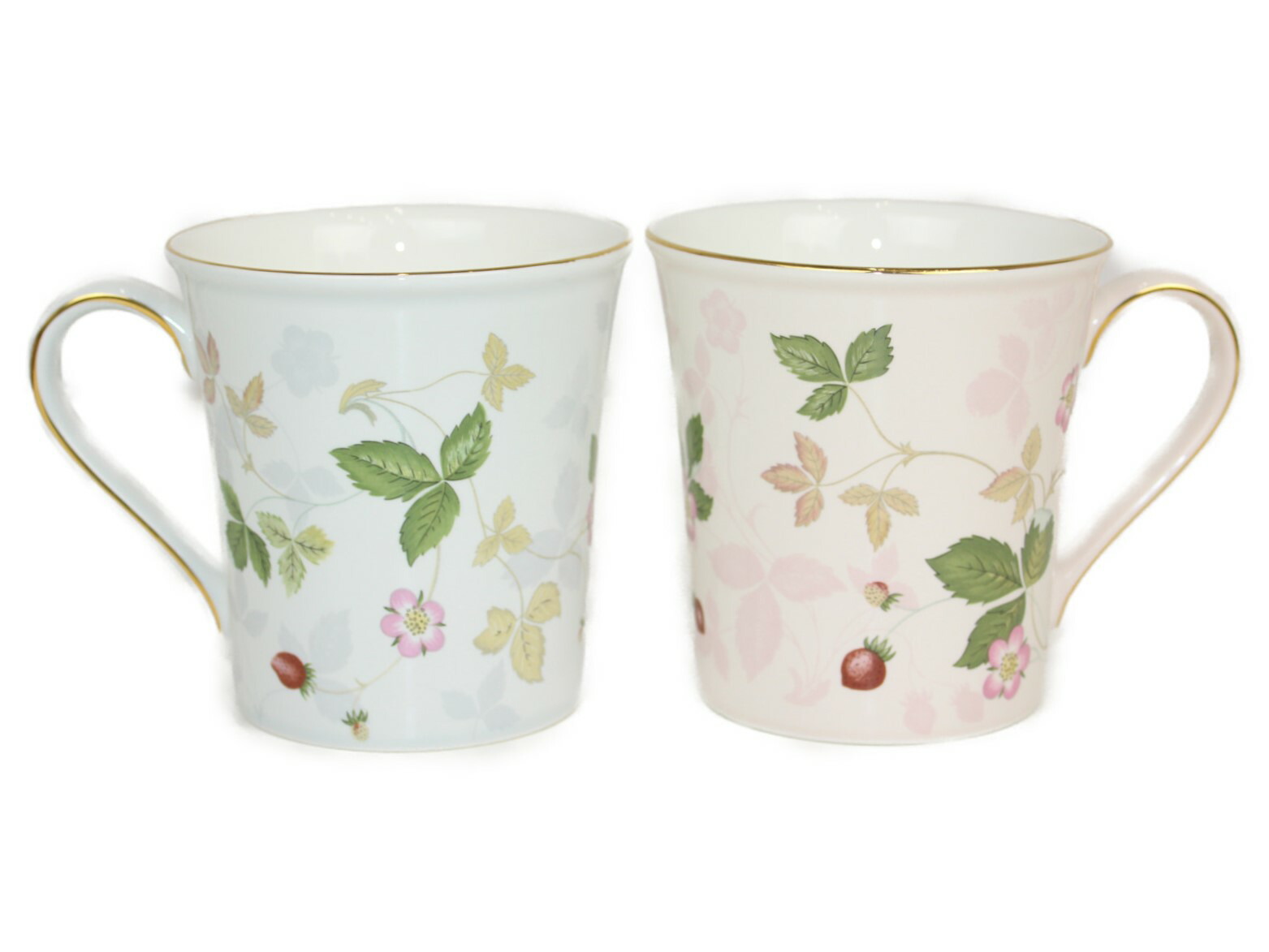 マグカップ 早い者勝ち ファイン レッド グリーン ブルー ピンク ペアセット マグカップ ワイルドストロベリー Wedgwood ボーン 松前r56号店 中古 人気 贈り物 プレゼント 置物 お祝い 飾り 食器 ユニセックス レディース メンズ チャイナ Gatermann Ch
