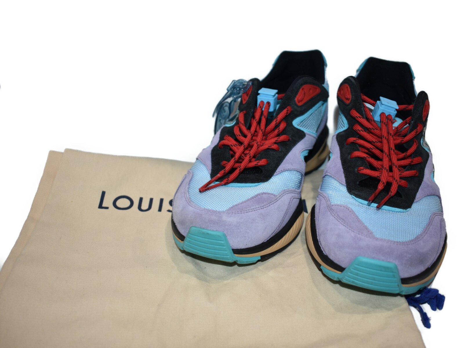 誕生日プレゼント パープル系 ブルー系 トレイルラインスニーカー Louisvuitton 人気 中古品 スエード メッシュ 中古 松山久万ノ台店 定番 人気 おしゃれ 靴 スニーカー メンズ スニーカー