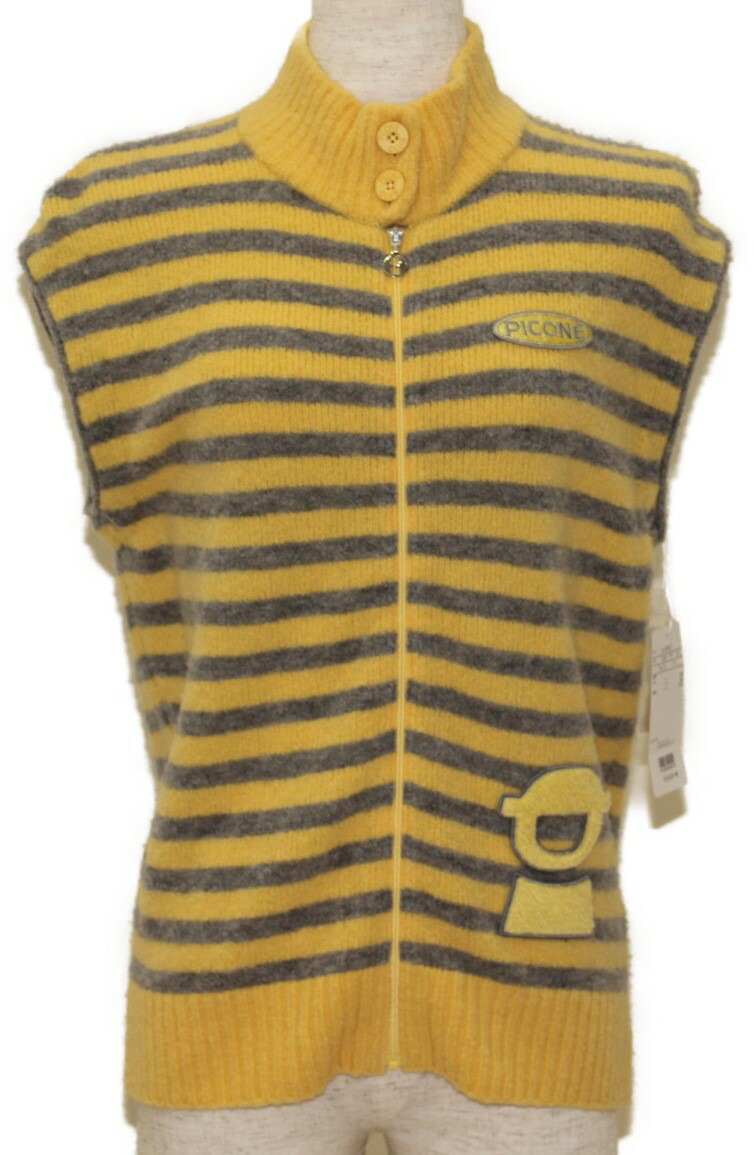 Picone ゴルフウェア ベスト イエロー グレー 黄色 灰色 レディース ブランド 洋服 スポーツ おしゃれ 冬 派手 可愛い 中古 松前r56号店 Collabforge Com