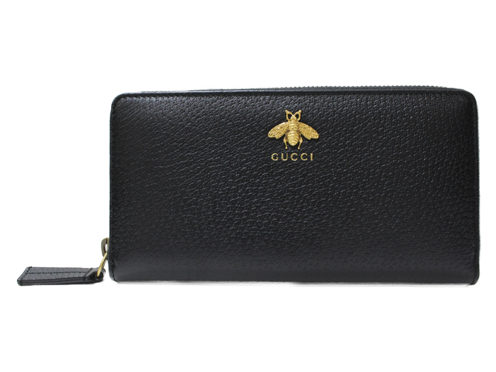 匣 布袋あり Gucci アニマリエ 革ジップアラウンドウォレット レザー ニグロ ハナバチ メタルビー 長銭入 ウォレット レディース メンズ ユニ交わる 平たい 御持たせ 進上包み可 中古 松前r56号数商店 Olc54 Fr